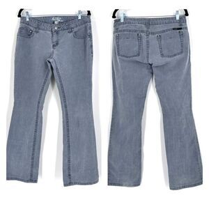Oakley Industrial Denim Women's Bootcut Jeans Gray Light Wash Size low rise